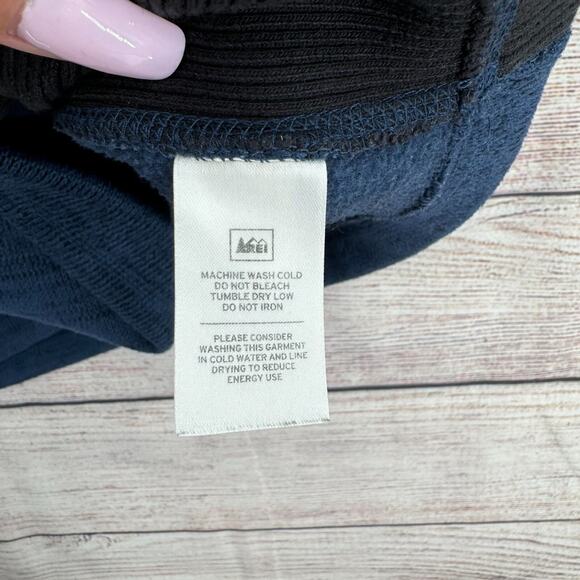 REI 1/4 Zip Pullover Colorblock Sweater Men's Size XXL Blue/Black - Picture 4 of 6